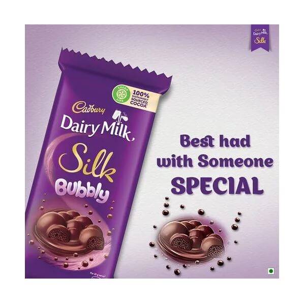 Cadbury Dairy Milk Silk Bubbly Chocolate 